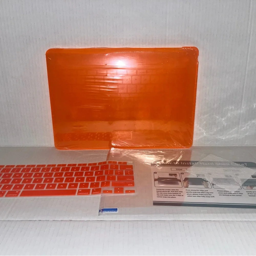Orange Laptop Case with Keyboard Cover